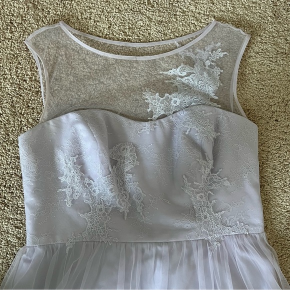 David’s Bridal Lace Detail Mini Dress | Size 14 | Like New - Picture 3 of 8